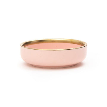 3.5 Inch Dessert Plates - Pink with Golden Rim - EZ Life